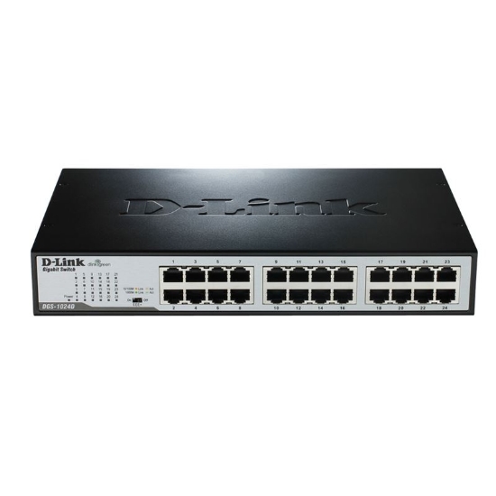Imagem de SWITCH D-LINK 24 PORTAS - 10/100/1000 DESKTOP/RACKMOUNT + QOS - DGS-1024D