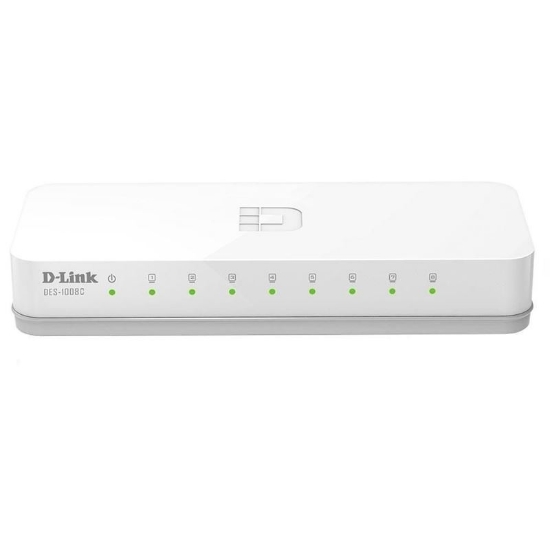 Imagem de SWITCH D-LINK 8 PORTAS FAST-ETHERNET 10/100MBPS - DES-1008C