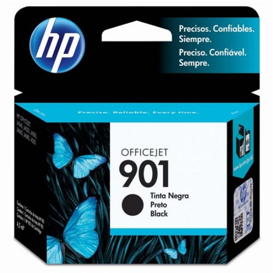 Imagem de Cartucho de Tinta HP 901 Preto Original CC653AB para OfficeJet
