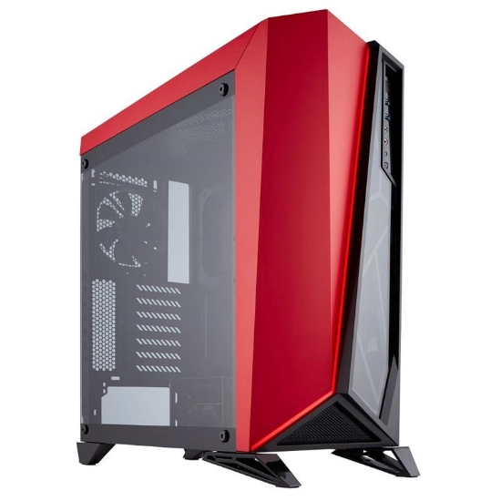 Imagem de GABINETE CORSAIR CARBIDE SPEC-OMEGA - PRETO E VERMELHO / LATERAL VIDRO / MID-TOWER - SEM FONTE - CC-9011120-WW