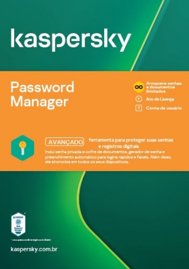 Imagem de KASPERSKY CLOUD PASSWORD MANAGER BR. 1 USUARIO; 1 ANO (RENOVACAO) ESD