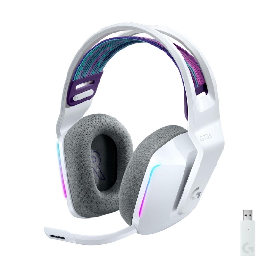 Imagem de HEADSET GAMER RGB SEM FIO G733 LIGHTSPEED BRANCO