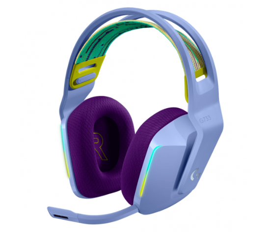 Imagem de FONE DE OUVIDO RGB SEM FIO GAMER G733 LILAS LOGITECH